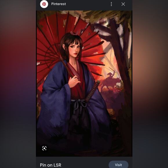 Ghibli lady eboshi Red/Gold Silk Kimono cosplay - Picture 13 of 16